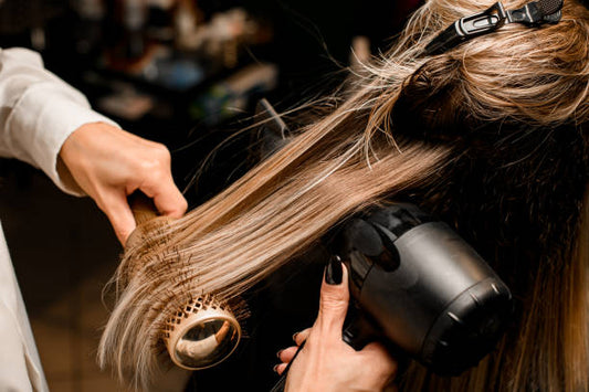 hair being styled