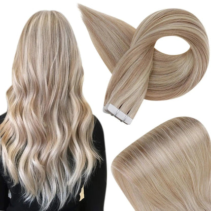 100% Human Hair Tape in Human Hair Extensions - True Colour Beauty