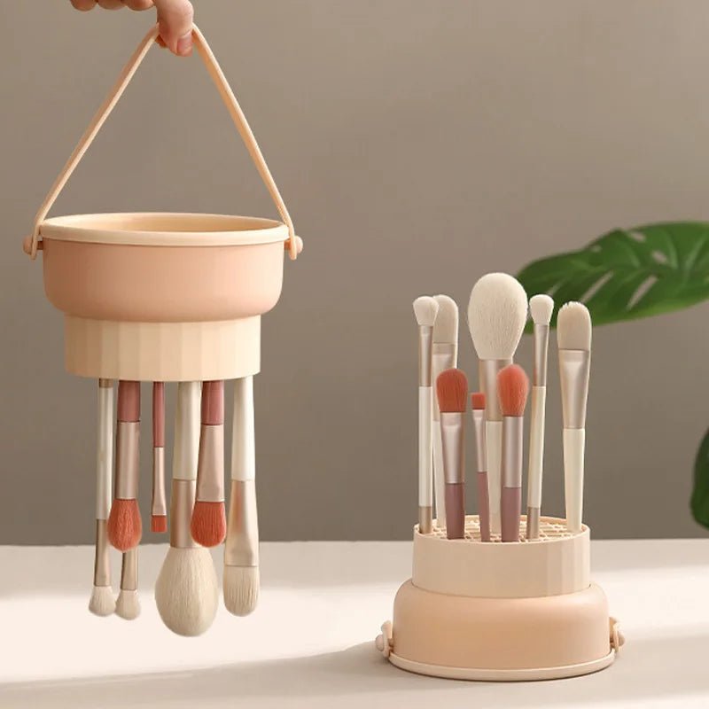 2-in-1 Brush Silicone Cleaner Drying Rack - True Colour Beauty