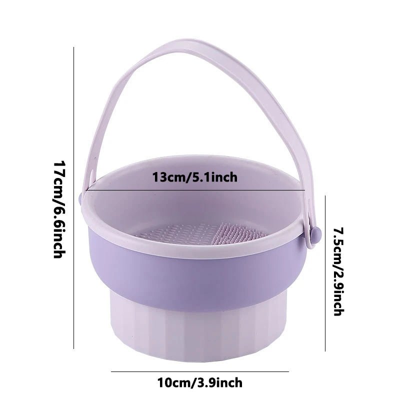 2-in-1 Brush Silicone Cleaner Drying Rack - True Colour Beauty