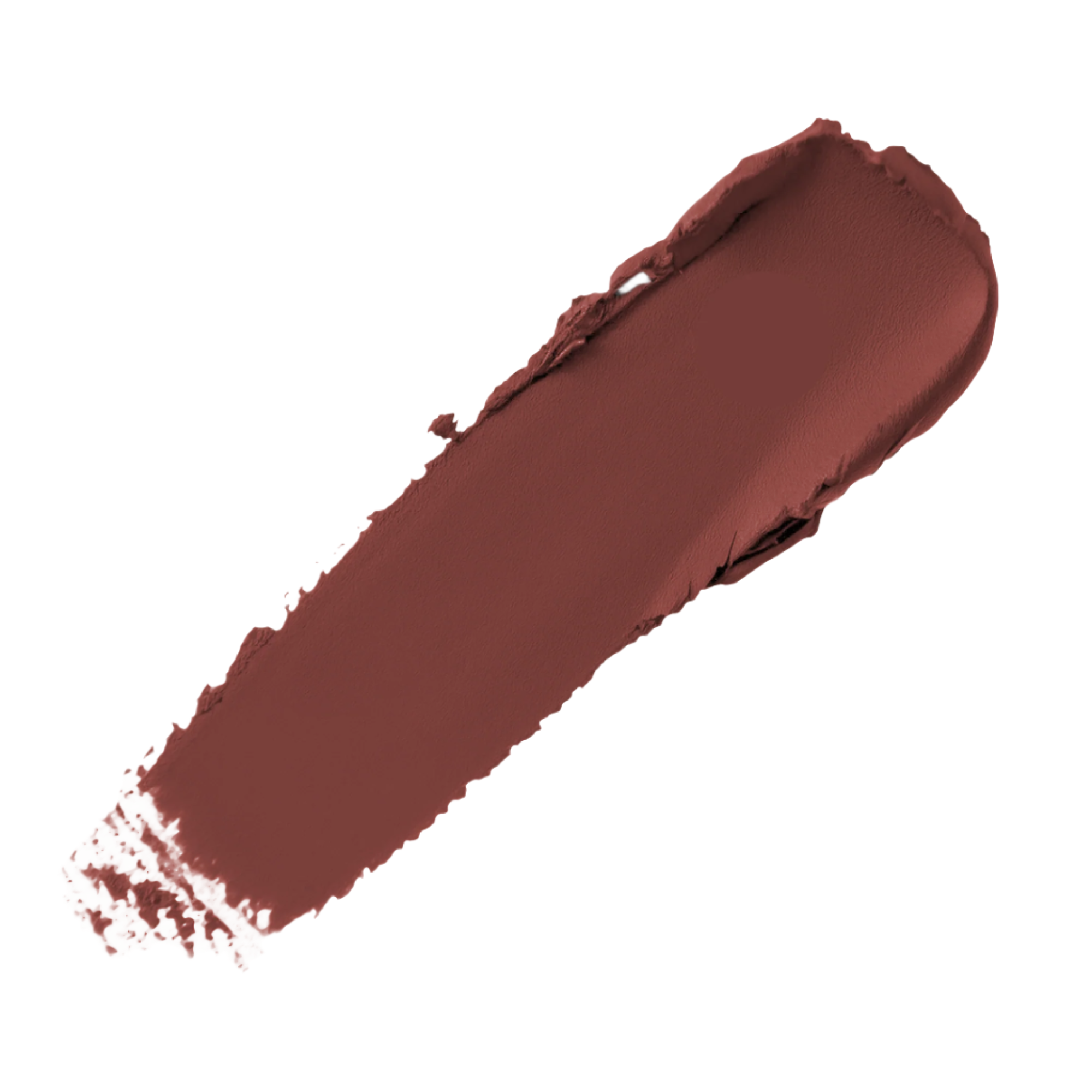 Smooth swipe of Melrose Charm lipstick demonstrating its rich, hydrating formula with a striking rosy hue.