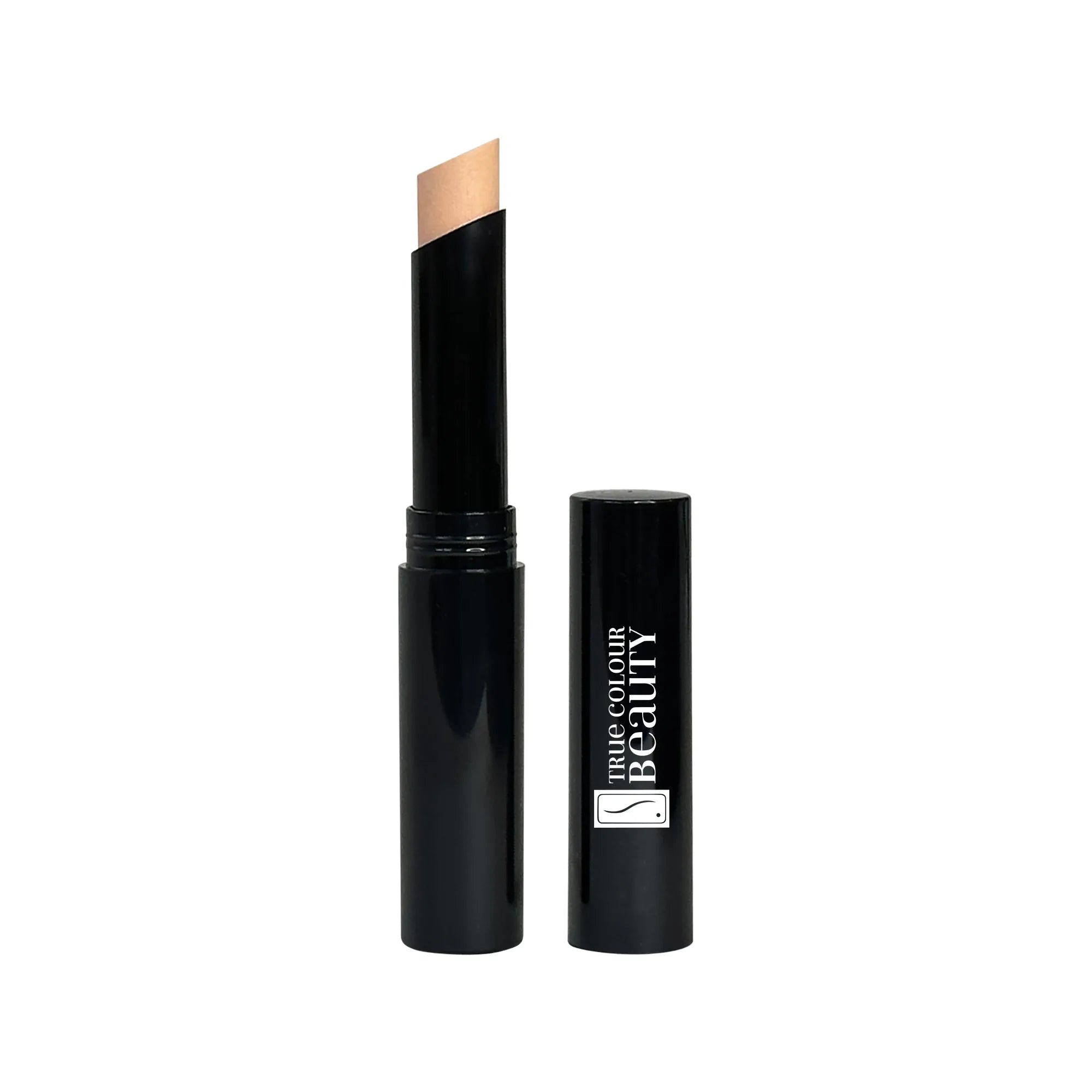 Creme Concealer Stick - Golden Butter, black tube with a white label, designed for medium to full coverage, emphasizing a matte finish and eco-conscious packaging.