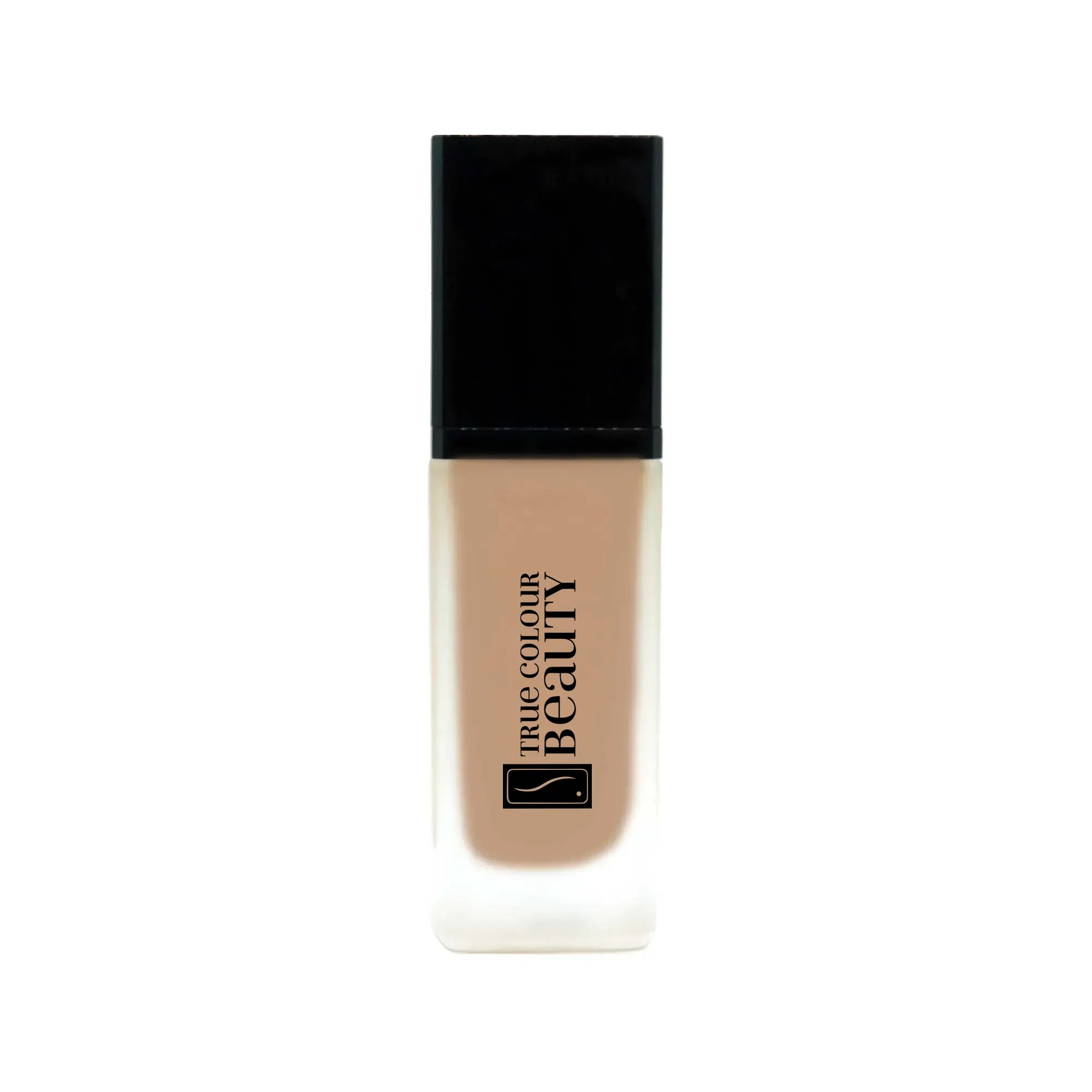 Earthbound Liquid Foundation - Sandy Shore bottle, offering medium to full coverage with a natural, dewy finish, perfect for eco-conscious beauty enthusiasts.