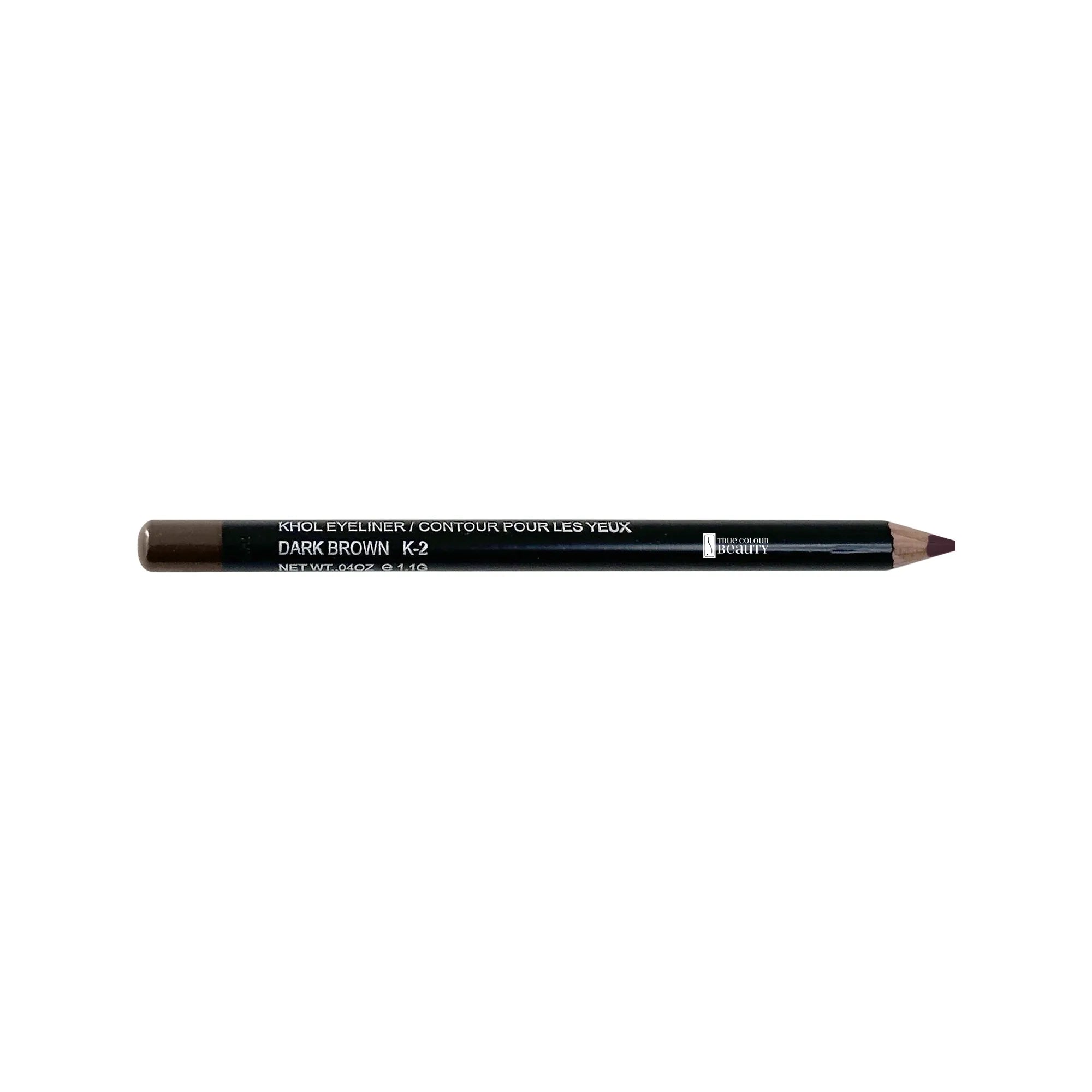 Pro Colour Khol Eyeliner - Dark Brown, a brown pencil close-up, ideal for precise or smoky eye definition with a creamy, long-lasting formula.