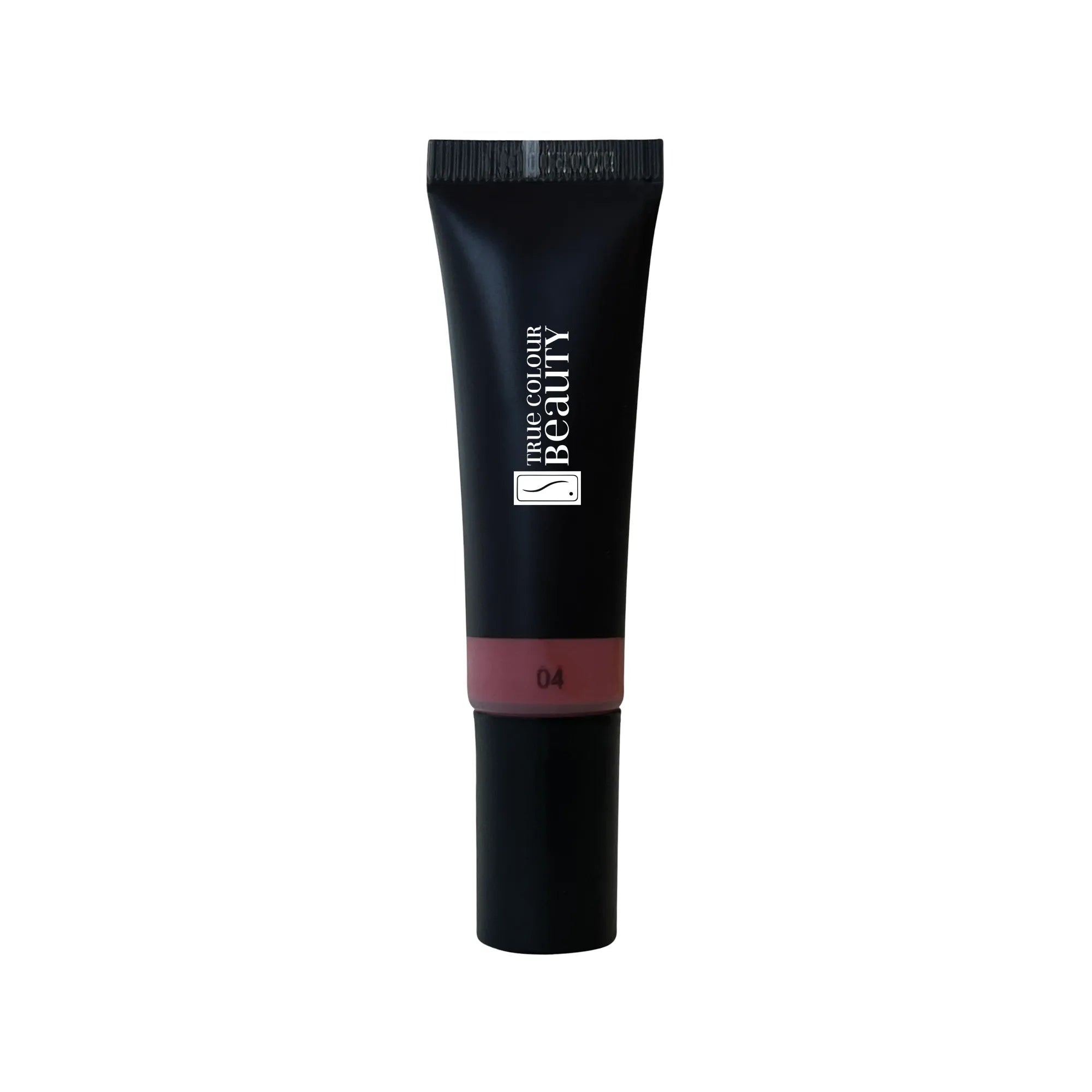 A tube of liquid blush featuring a sleek black lid, perfect for adding a touch of color to your cheeks