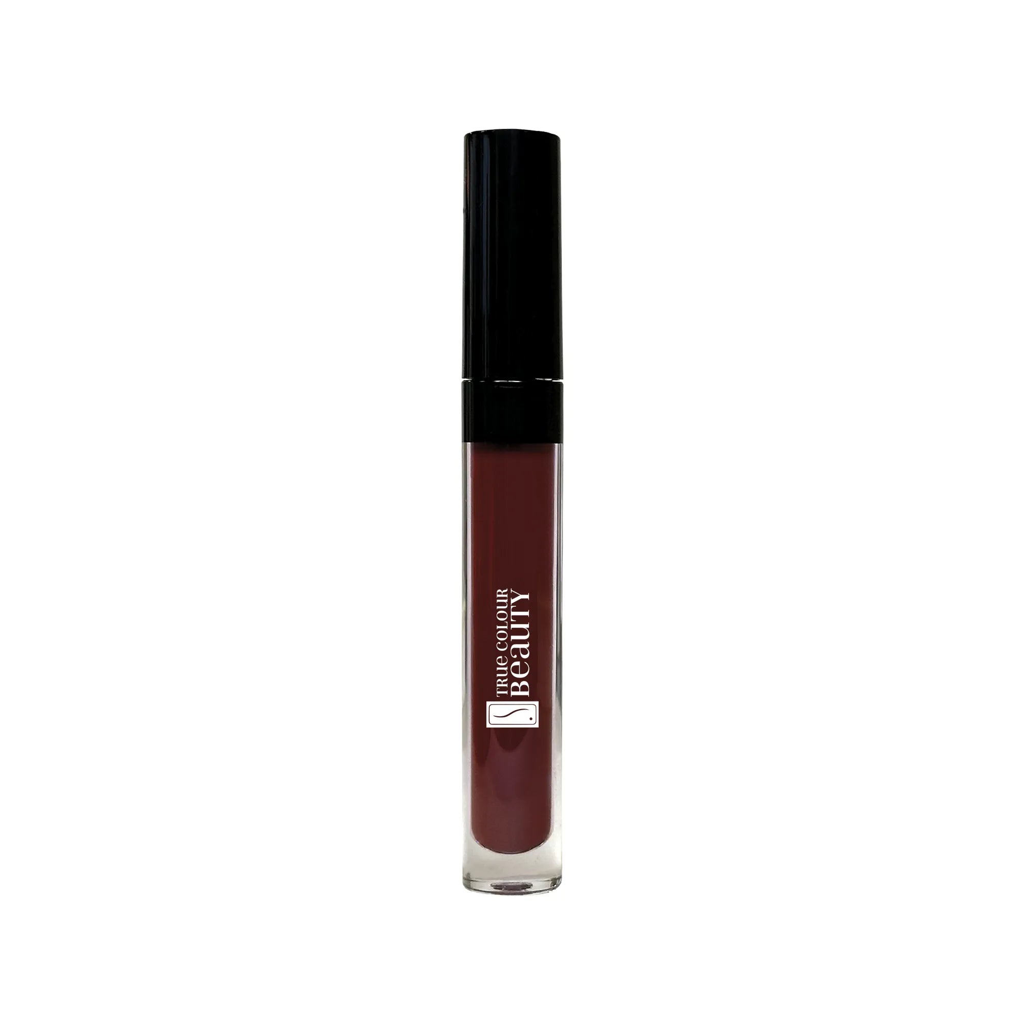 Liquid to Matte Lipstick - Vixen, featuring a slanted doe applicator for precise application, displayed in a close-up shot emphasizing its sleek, pocket-sized design.