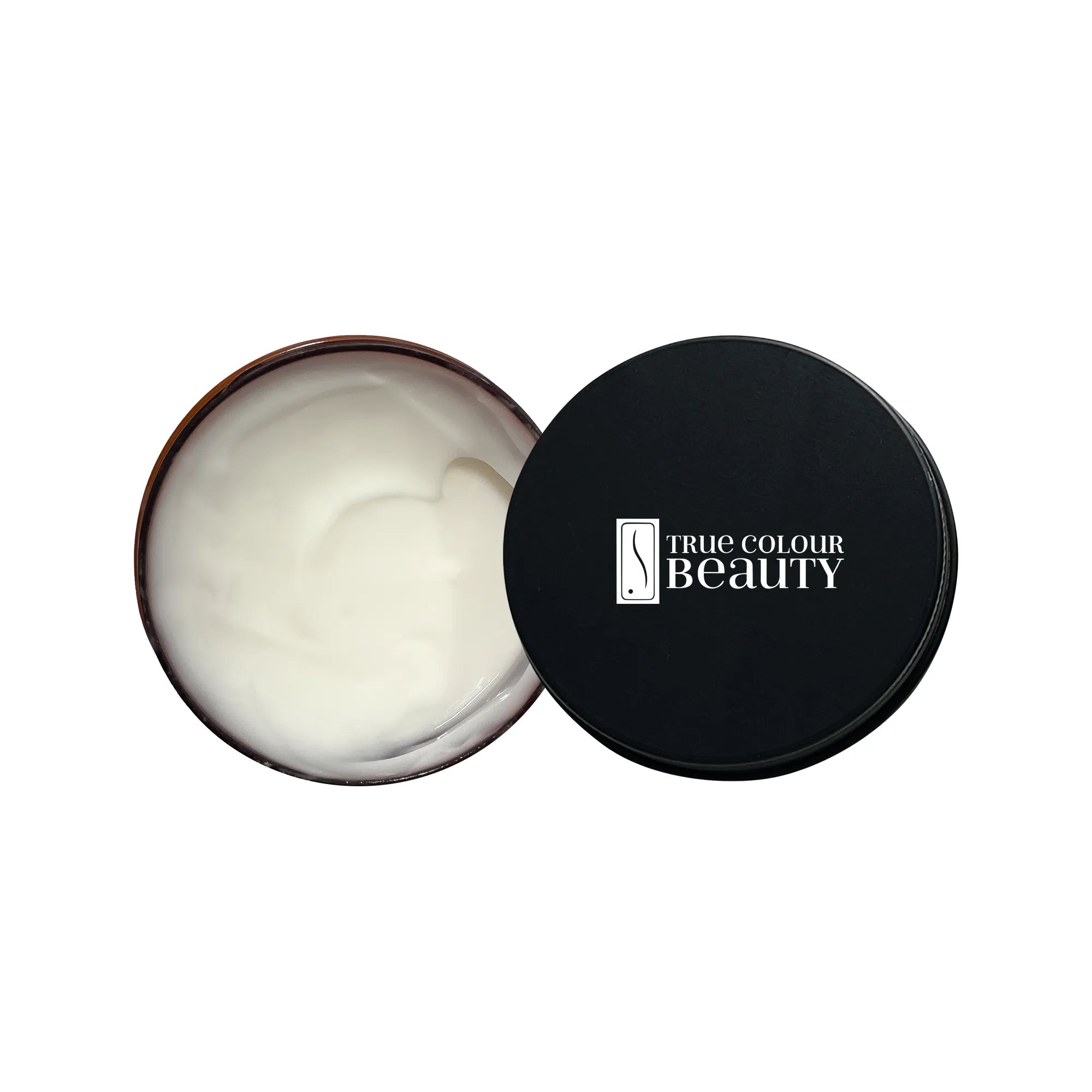 Men's Under Eye Cream in black container, lifts and reduces dark circles with Vitamin C and E, organic aloe. Ideal for eco-conscious skincare.