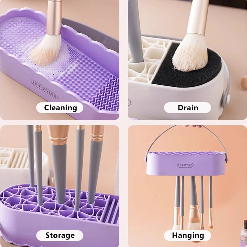 Silicone Makeup Brush Cleaner & Organizer | TCBeauty