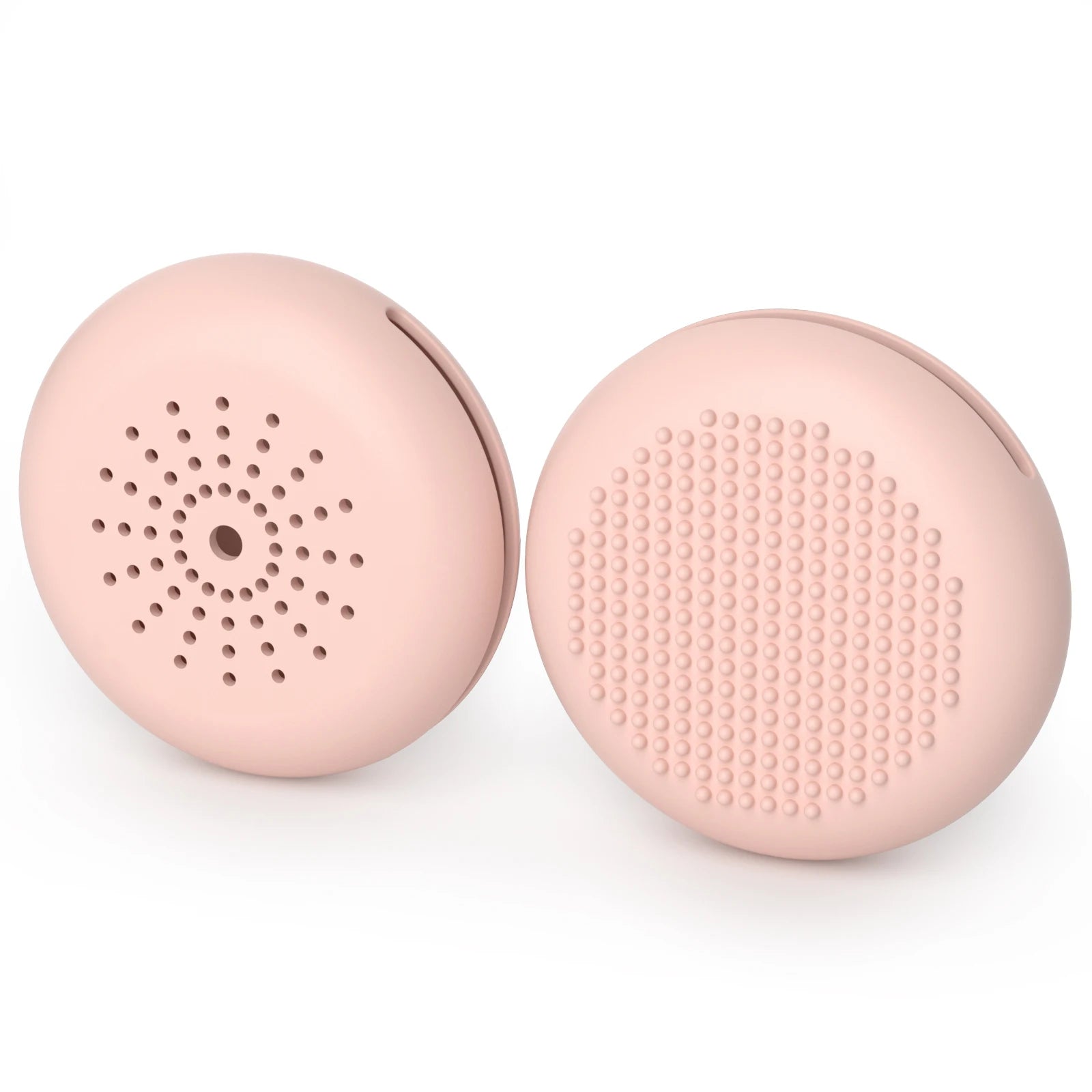 Portable Silicone Powder Puff Storage Box with breathable holes, crafted from durable silicone, ideal for organizing makeup tools. Compact, lightweight design perfect for travel use.