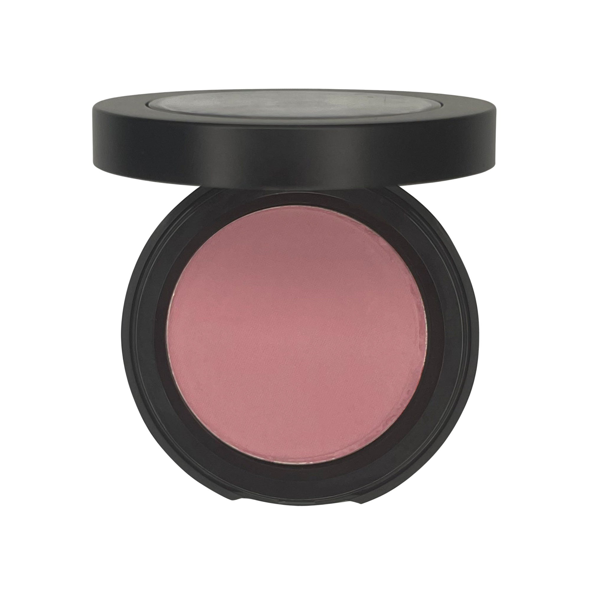 Single Pan Blush - Magnolia Mist in a sleek black container, showcasing its smooth, silky pressed powder for a natural, matte finish.