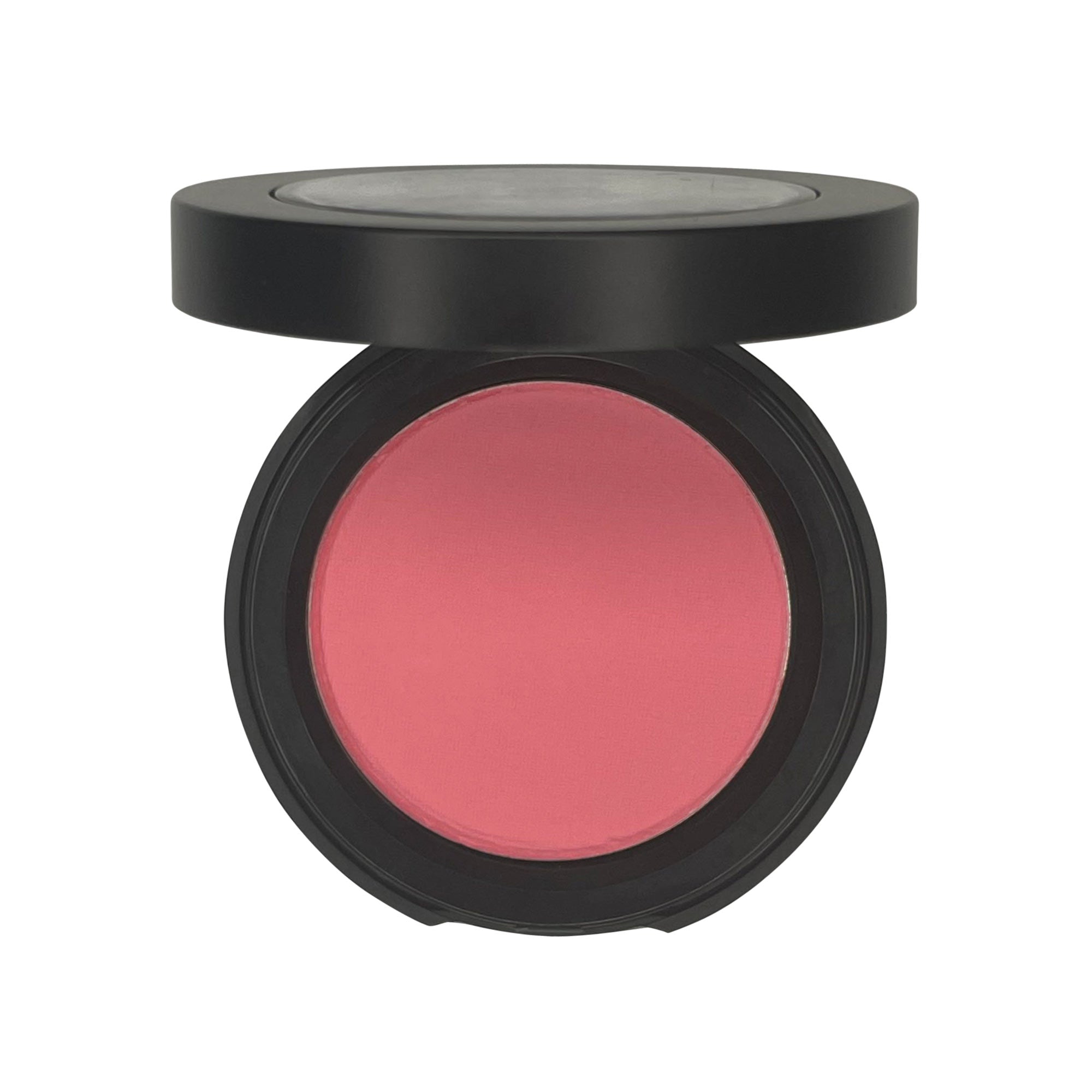 Single Pan Blush - Lotus Petal in a black container, showcasing a silky, talc-free pressed powder for a natural, matte finish.