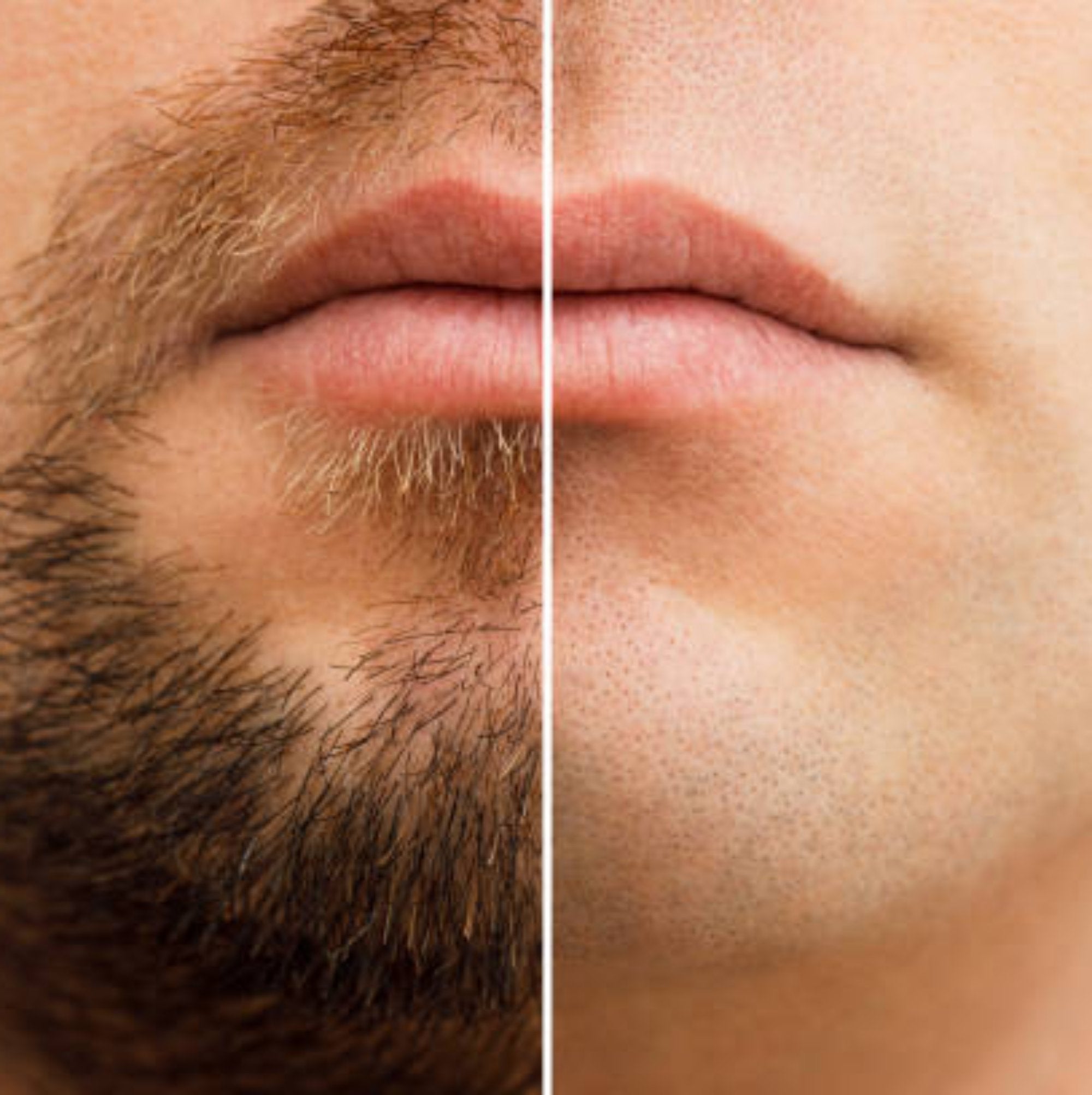 Close-up of beard after using TCB Hemp Infused Beard Growth Oil - Unscented, showcasing fuller, healthier-looking beard with improved softness and shine