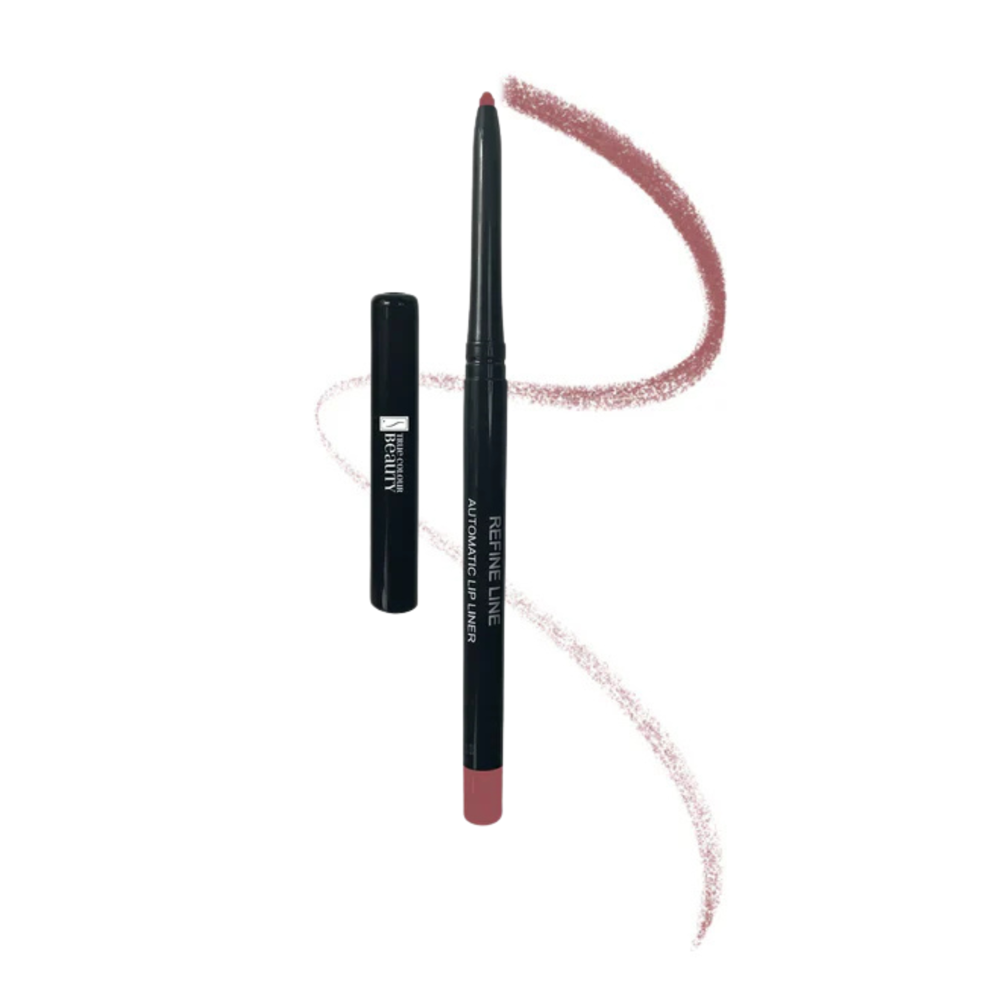 Automatic Refine Lip Liner - Gentle Pink, close-up view, featuring a retractable design for precise application. Ideal for defined lips with a long-lasting, smooth finish.