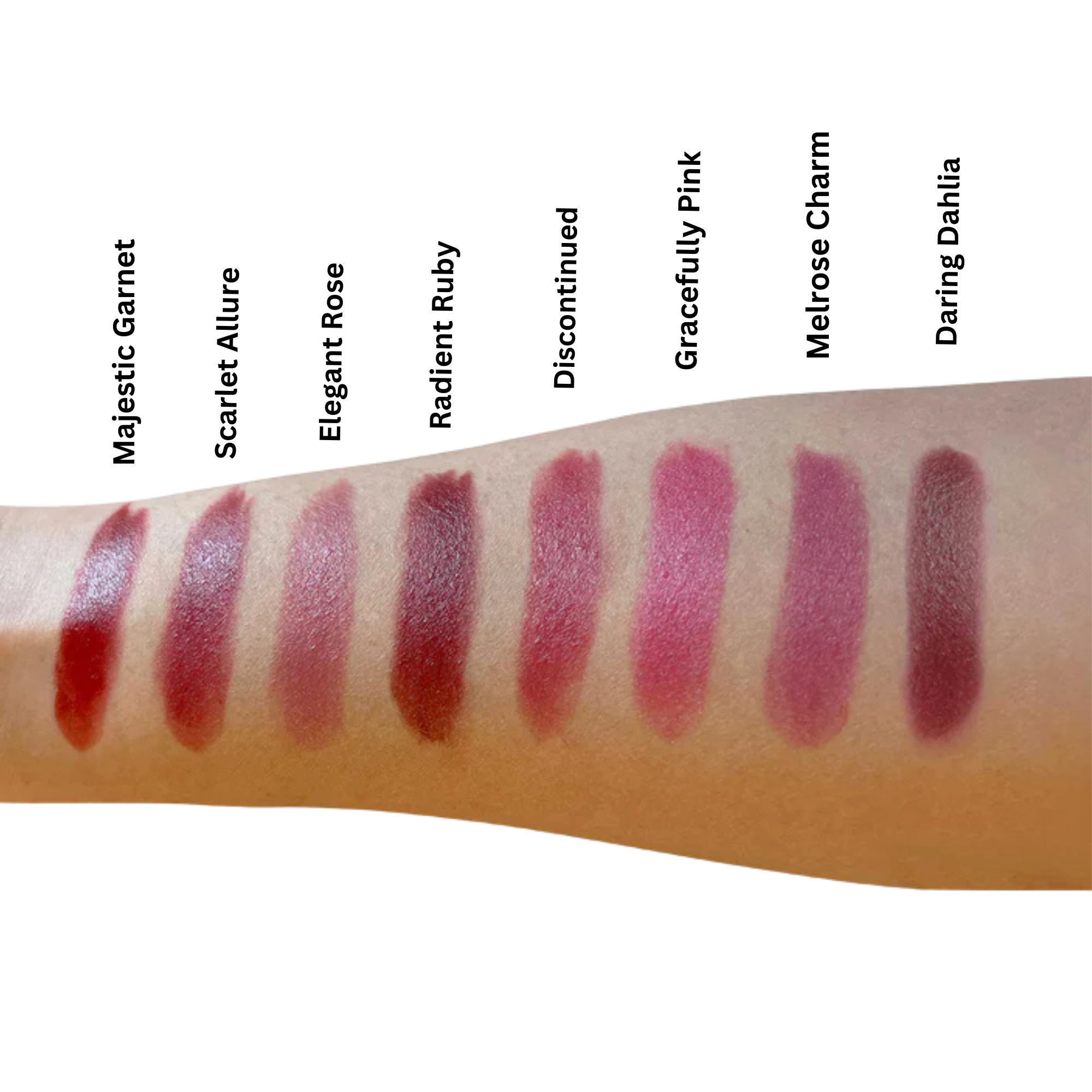 True Luxury Lipstick arm color swatch  by True Colour Beauty