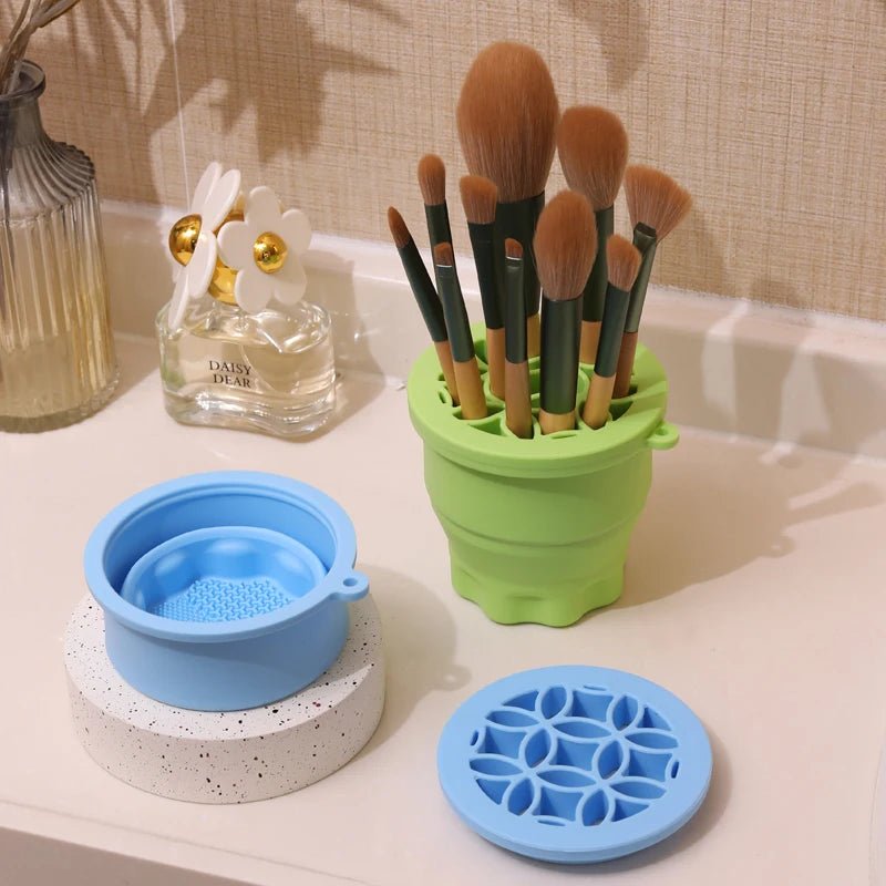 Multifunction Silicone Folding Makeup Brush Cleaning Cup - True Colour Beauty