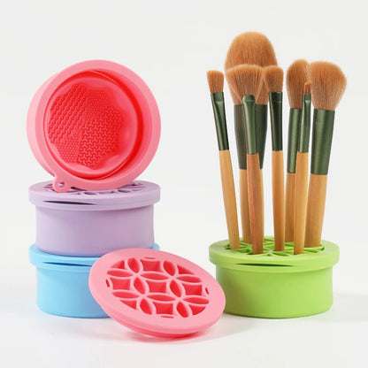 Multifunction Silicone Folding Makeup Brush Cleaning Cup - True Colour Beauty