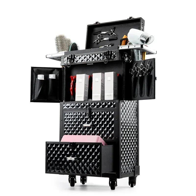 Professional Hairdressing Rolling Luggage Toolbox - True Colour Beauty