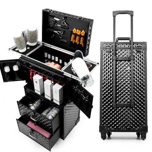 Professional Hairdressing Rolling Luggage Toolbox - True Colour Beauty